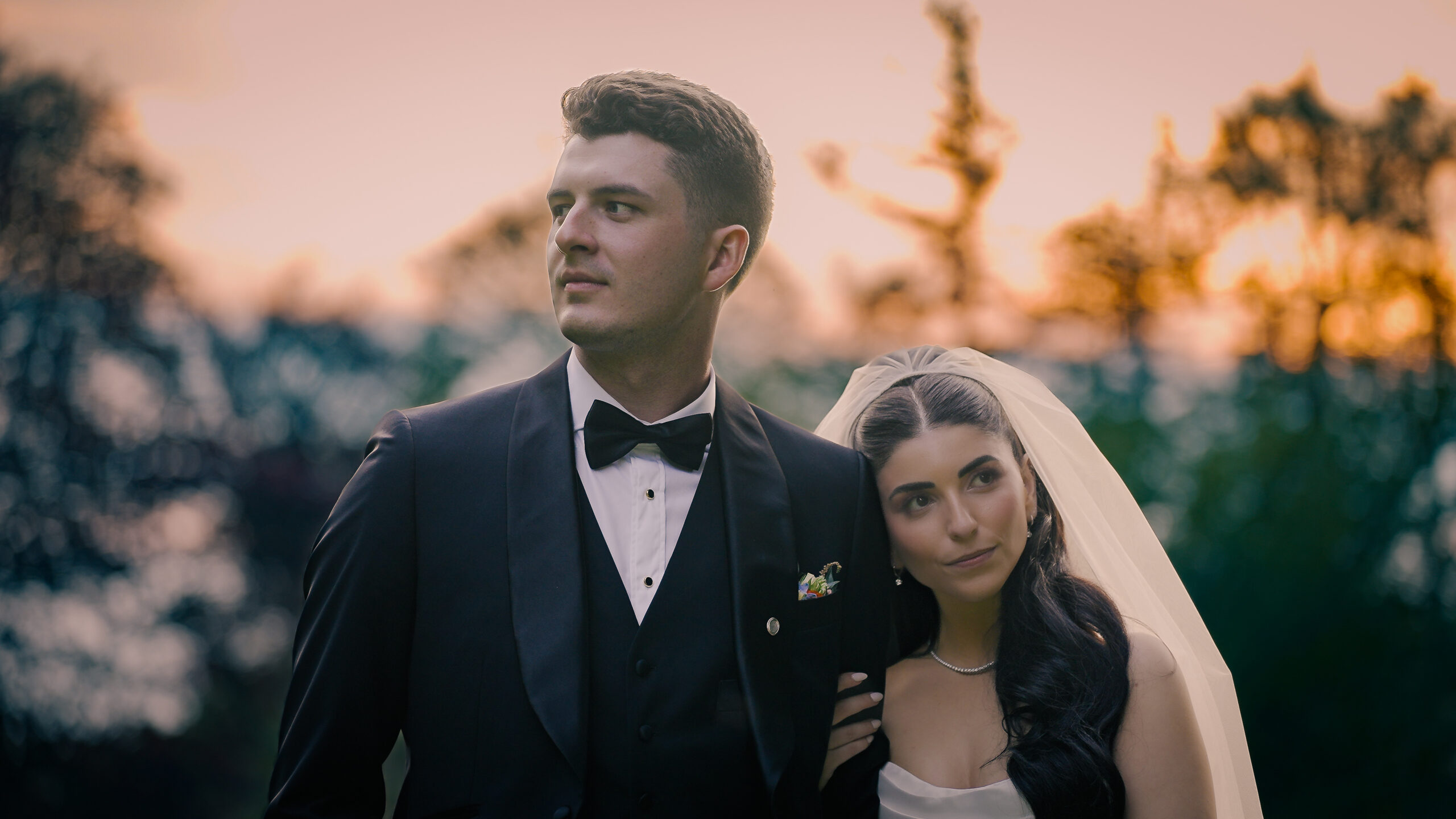bride and groom luxury wedding filmmaking